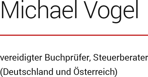 Logo: Michael Vogel vereidigter Buchprüfer, Steuerberater (Deutschland und Österreich)
